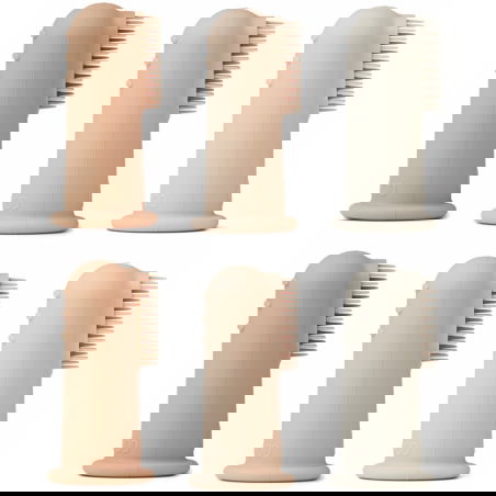 6 Brosses à dents à doigt Rose Liewood vu de dos 6 Brosses à dents à doigt Rose Liewood vu de dos