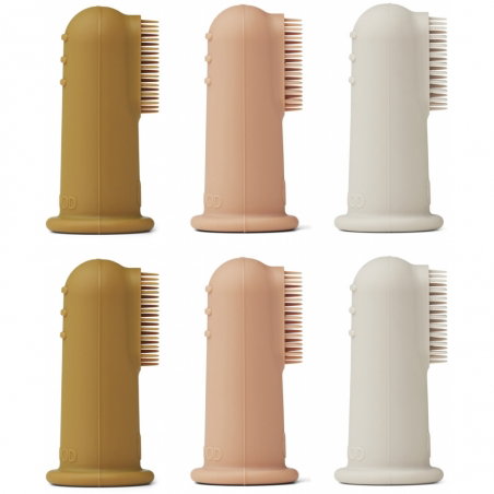 6 Brosses à dents à doigt Sandy Liewood vu de dos