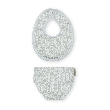 Kit couche bavoir pour poupée Vagues grises par CamCam Copenhagen Kit couche bavoir pour poupée Vagues grises par CamCam Copenhagen