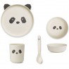 Ensemble de vaisselle panda en bambou Liewood