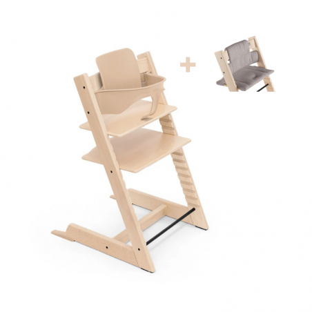 Tripp Trapp avec coussin et Baby Set | Naturel - Stokke Tripp Trapp avec coussin et Baby Set | Naturel - Stokke