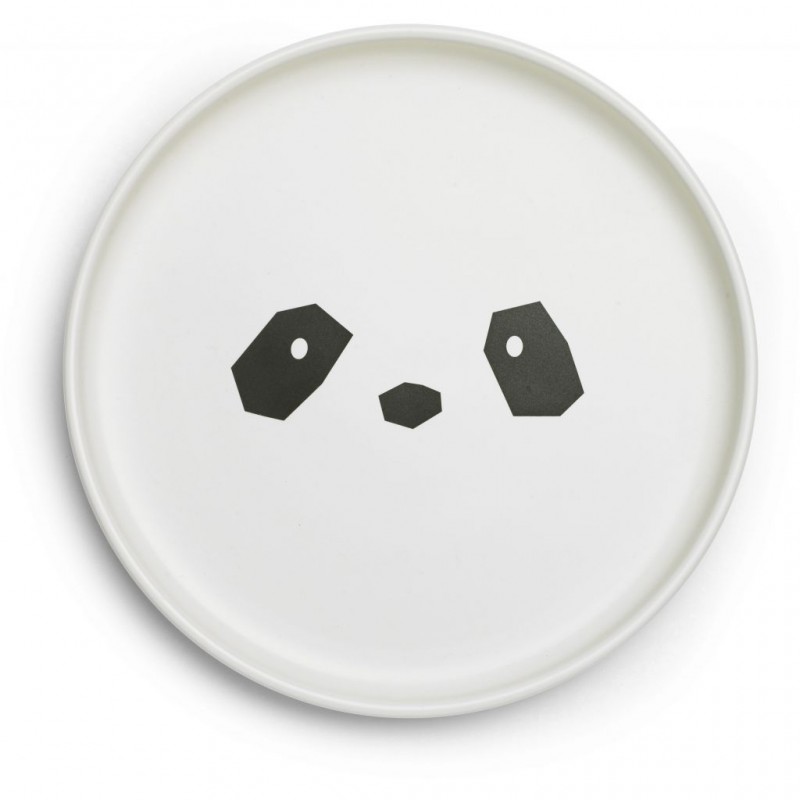 Assiette du kit vaisselle panda en bambou Liewood