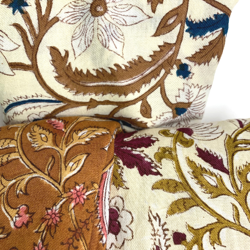 Foulard Dheli mom | Beige Bleu