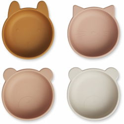 4 bols en silicone | Rose...