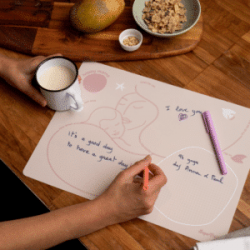 Set en silicone graffiti mat | Super maman