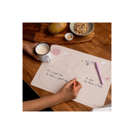 Set en silicone graffiti mat | Super maman - Super Petit Set en silicone graffiti mat | Super maman - Super Petit
