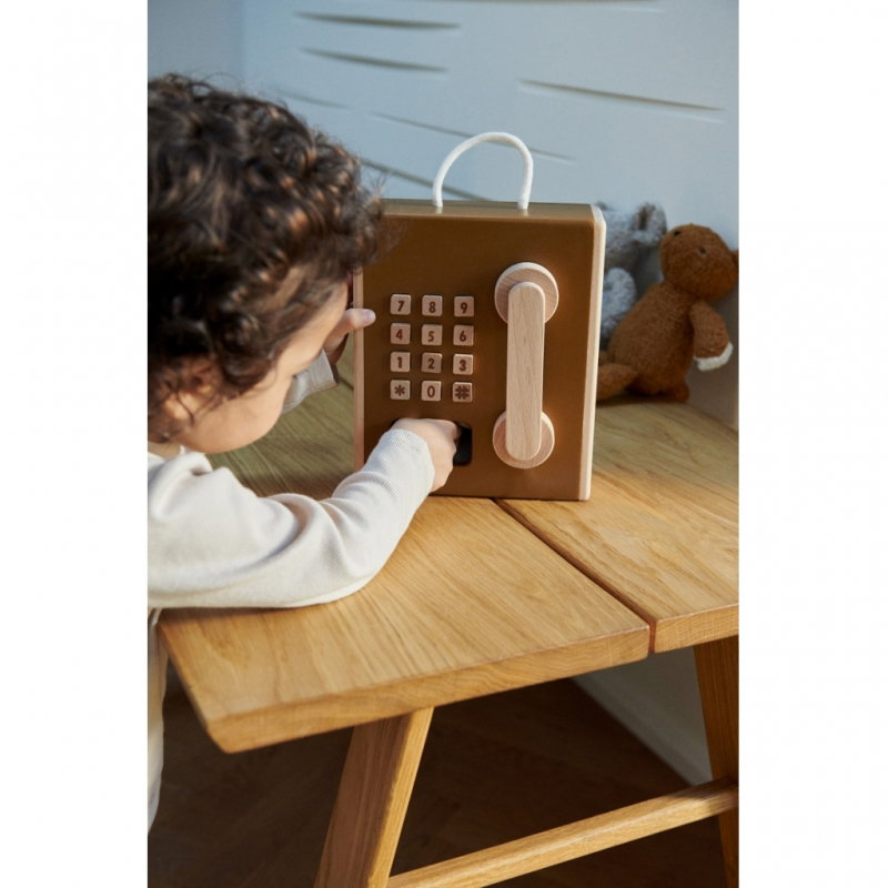 Téléphone mural en bois | Rose tuscany