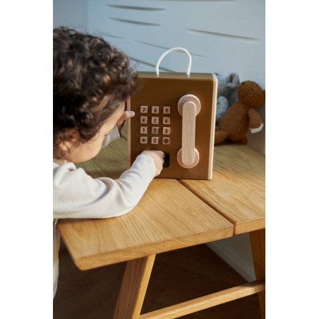 Téléphone mural en bois | Rose tuscany