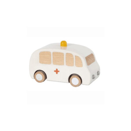 Ambulance en bois à friction | Blanc - Maileg