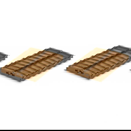 Lot de 2 caisses pliables | Caramel Lot de 2 caisses pliables | Caramel