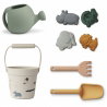 Set de plage en silicone avec arrosoir | Safari beige mix