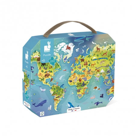 Puzzle du monde | 100 pièces - Janod
