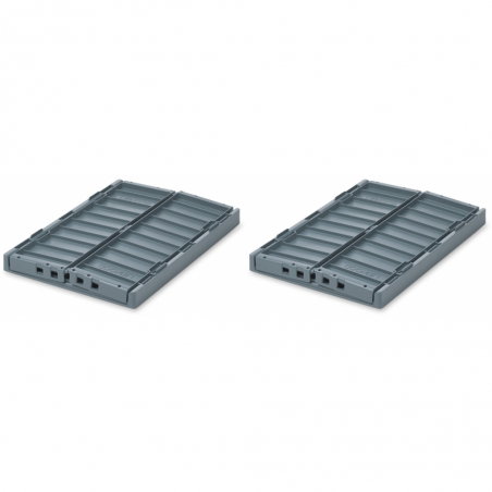 Lot de 2 caisses pliables Taille M | Bleu baleine - Liewood