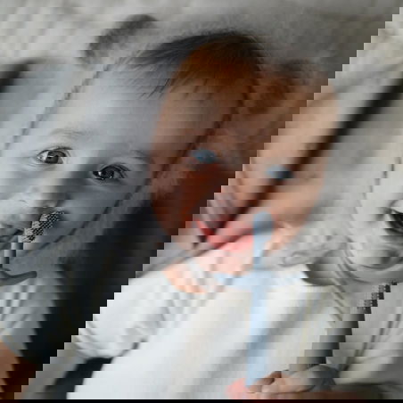 Brosse à dent silicone | Gris - Mushie