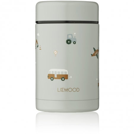 Grand pot alimentaire isotherme | Véhicules bleus - Liewood