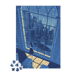 Puzzle la nuit bleue | 500 pièces