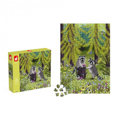 Puzzle ratons laveurs | 500 pièces - Janod