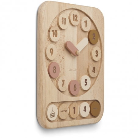 Horloge en bois d'apprentissage | Rose - Liewood