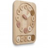 Horloge en bois d'apprentissage | Rose
