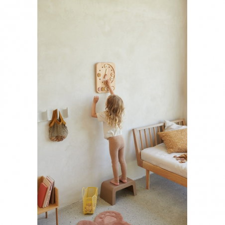 Horloge en bois d'apprentissage | Vert - Liewood