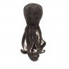 Pieuvre Inky noire 23 cm avec les tentacules détendues par Jellycat