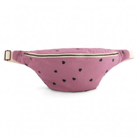 Sac banane cœur | Violet - Rose in April