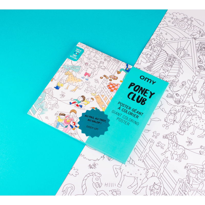 Poster à colorier | Poney club