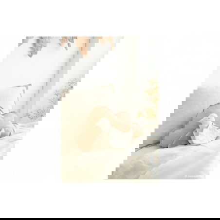 Hochet oiseau Lin français | Blanc - Nobodinoz Hochet oiseau Lin français | Blanc - Nobodinoz
