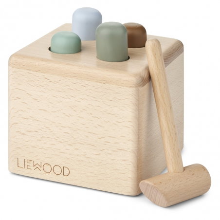 Jeu marteau en bois Kirk | Bleu - Liewood