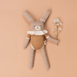 Grand doudou lapin 42 cm | Maillot ocre