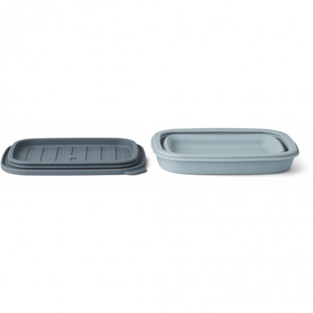Boite pliable en silicone | Bleu - Liewood