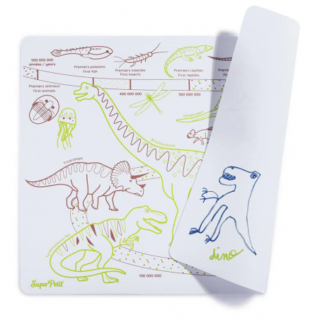 Set en silicone graffiti mat | L'ère des dinosaures - Super Petit Set en silicone graffiti mat | L'ère des dinosaures - Super Petit