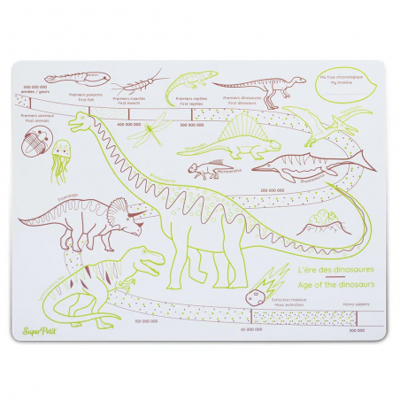 Set en silicone graffiti mat | L'ère des dinosaures - Super Petit Set en silicone graffiti mat | L'ère des dinosaures - Super Petit