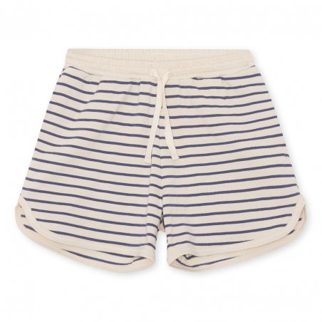 Short en coton bio | Rayures indigo - Konges Slojd