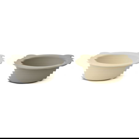 2 bols ventouse en silicone | Sandy et avoine - Liewood 2 bols ventouse en silicone | Sandy et avoine - Liewood