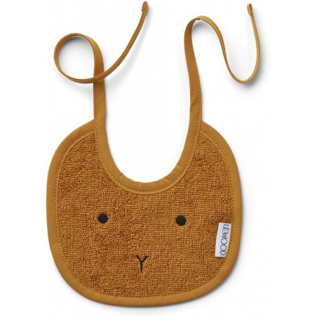 Lot de deux petits bavoirs bébé lapin moutarde par Liewood Lot de deux petits bavoirs bébé lapin moutarde par Liewood