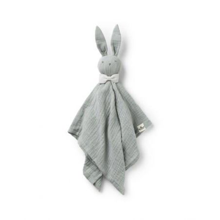 Doudou lapin plat vert Doudou lapin plat vert