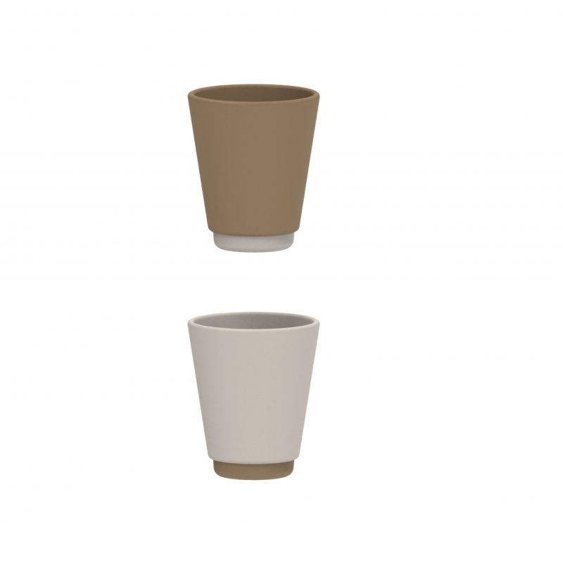 2 verres en silicone | Avoine et sandy mix