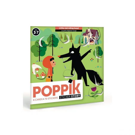Mon histoire en stickers | Le petit chaperon rouge - Poppik