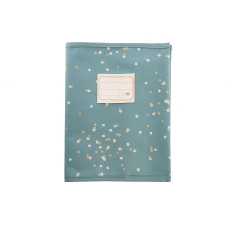 Protège cahier Vert confettis Protège cahier Vert confettis
