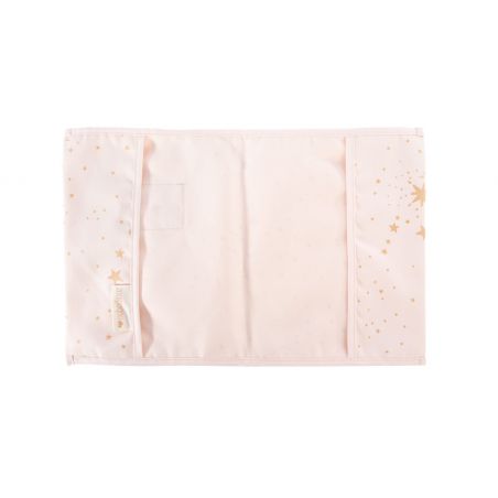 Protège cahier rose pâle étoiles Protège cahier rose pâle étoiles