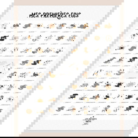 Affiche "Mes premières fois" | Peau foncée - Les petites dates