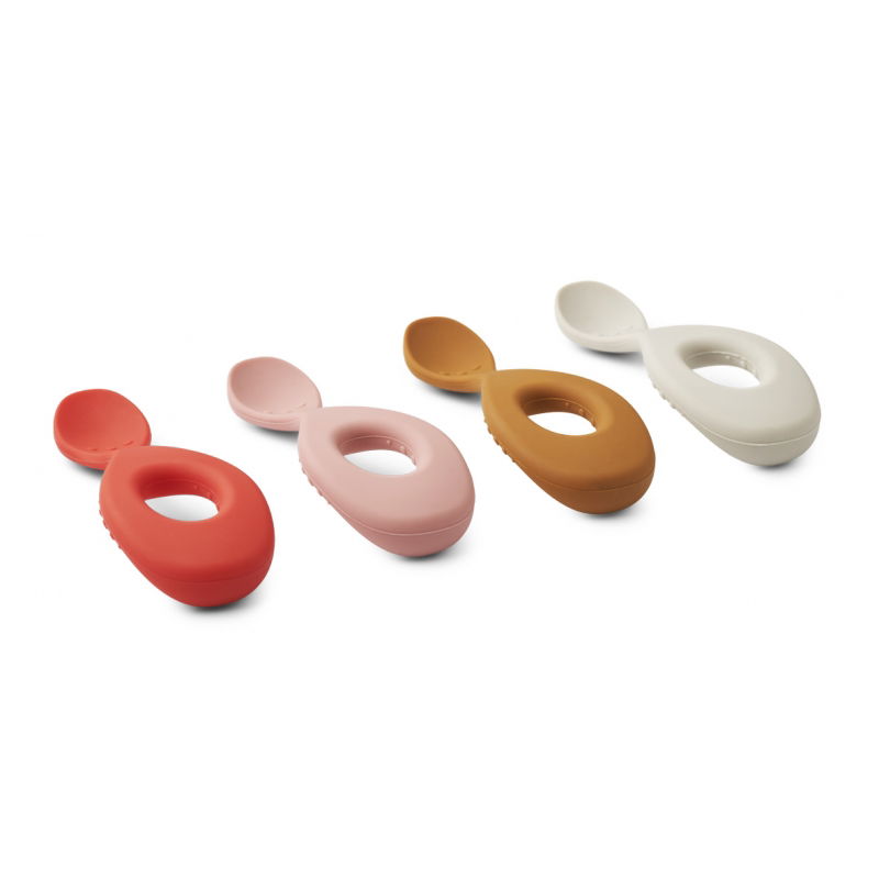 4 cuillères en silicone | Dusty raspberry