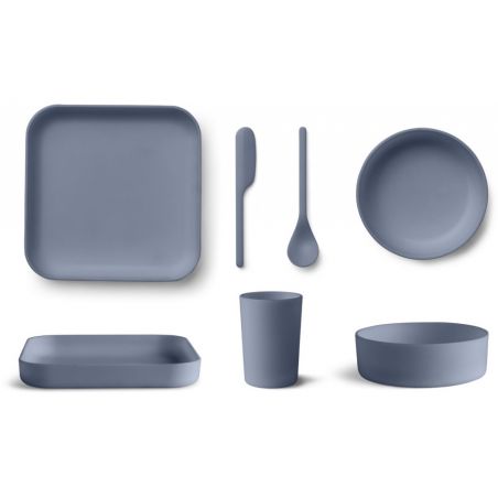 Box repas enfant en Bambou Bleu Box repas enfant en Bambou Bleu