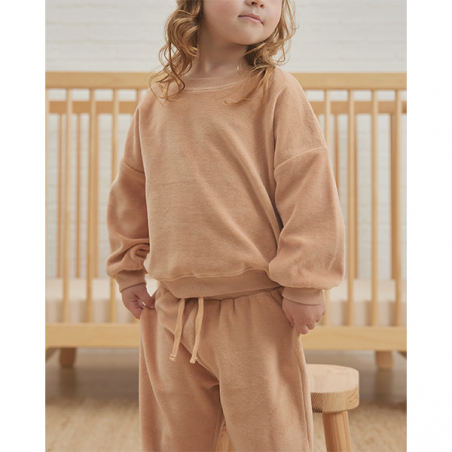 Pull velours oversize | Blush - Quincy Mae Pull velours oversize | Blush - Quincy Mae