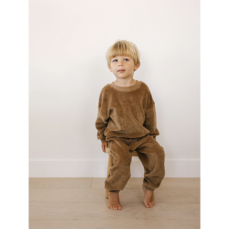 Pull velours oversize | Cacao - Quincy Mae Pull velours oversize | Cacao - Quincy Mae