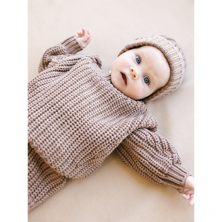 Bonnet en maille | Cacao - Quincy Mae Bonnet en maille | Cacao - Quincy Mae