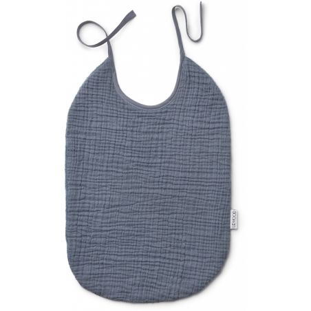 Lot de 2 bavoir bleu en gaz Lot de 2 bavoir bleu en gaz