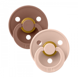 2 Tétines Bibs symétriques colour Taille 1 | Terracotta et rose blush