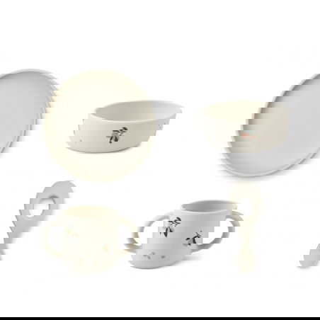 Box repas en silicone 4 pièces | Pêche - Liewood Box repas en silicone 4 pièces | Pêche - Liewood